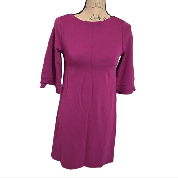 Susana‎ Monaco Ruby Red (more pink) Ruffle Sleeve Bodycon Dress Size XS NEW! - Picture 1 of 7